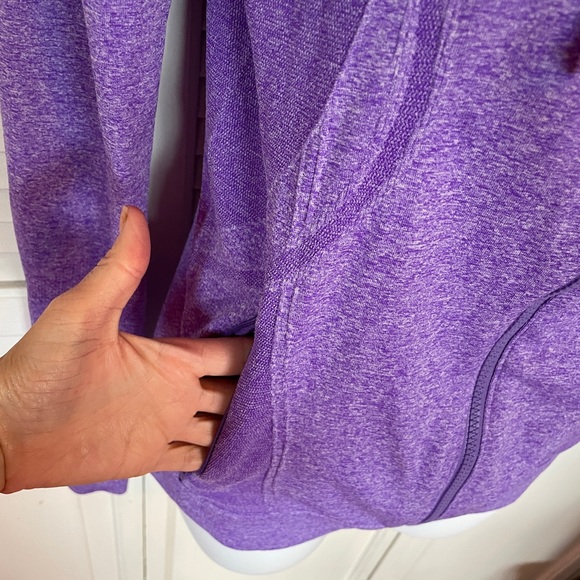 Sport Pro Compression Hooded Zip Purple Jacket Large - Picture 7 of 12